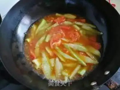 Make Tomato melon noodles step 3
