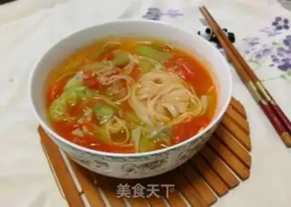 Make Tomato melon noodles step 5