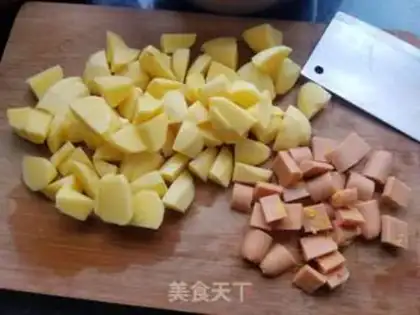 Make Fried potato corn sausage step 0