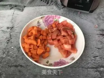 Make Carrot tomato silver ear open step 1