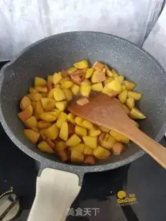 Make Fried potato corn sausage step 4