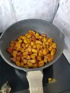 Make Fried potato corn sausage step 5