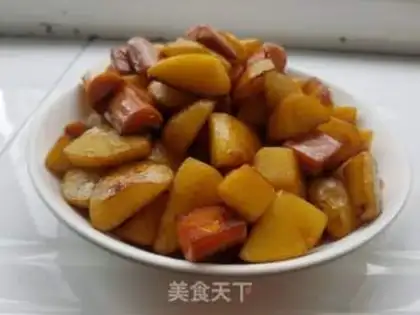 Make Fried potato corn sausage step 6