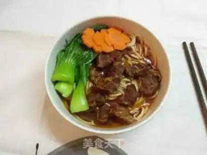 Make Red beef noodles step 14