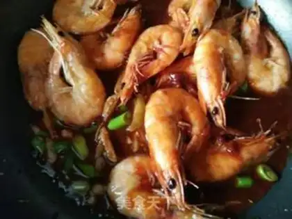 Make Tomato oil and shrimp step 6