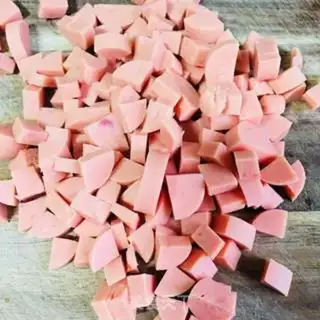 Make Ham and egg fried rice step 1