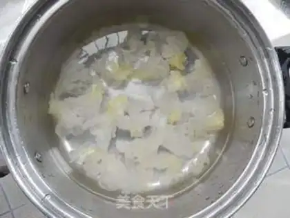 Make Potato soup and silver spoons step 0