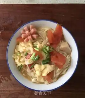 Make Tomato egg noodles step 5