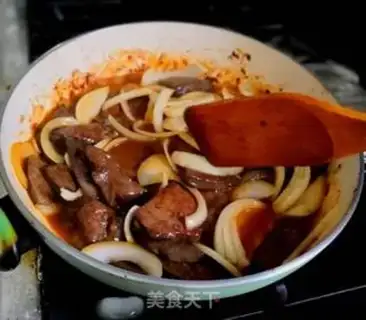 Make Onion fried liver step 7