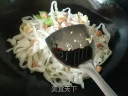 Make The cabbage hot dog fried the powder step 9