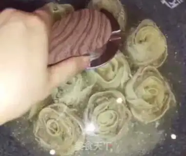 Make A rose with fresh meat step 14