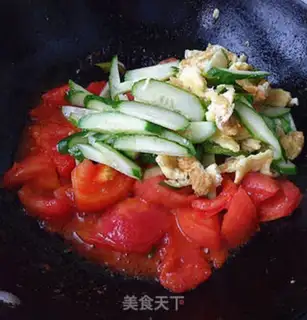 Make Fried tomato cucumber step 6