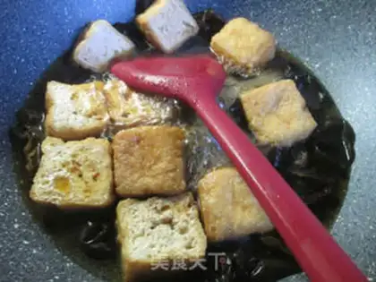 Make Blackwood, oil, tofu step 7