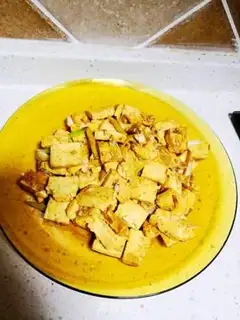 Make Shrimp skin and tofu step 4
