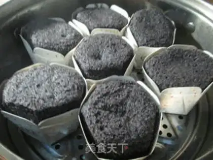 Make Banana black rice cake step 10