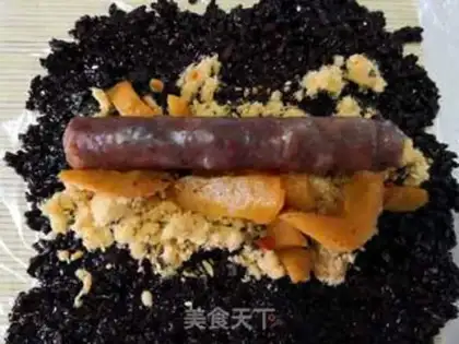 Make Black rice varnished with oil step 3
