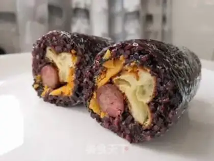 Make Black rice varnished with oil step 5