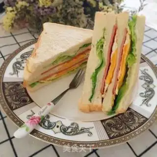 Make Egg ham sandwich step 6