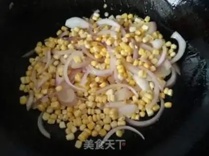 Make Corn fried onions step 4