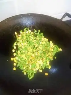 Make Corn bean fried meat step 2
