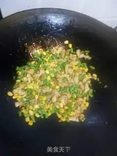 Make Corn bean fried meat step 5