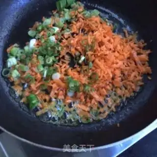 Make Carrot corn fried rice step 4