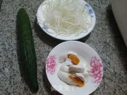 Make Powdered rice with duck eggs step 0