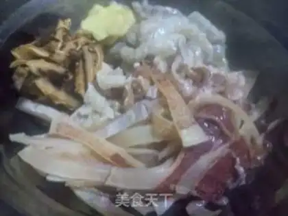 Make Shrimp congee for mushroom squid step 1