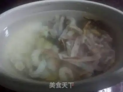 Make Shrimp congee for mushroom squid step 2