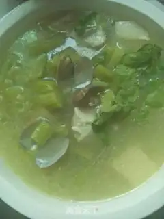 Make ♪ Flowers and bitter melon soup ♪ step 7