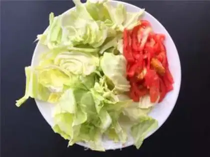 Make Tomato sprouts and cabbage step 1