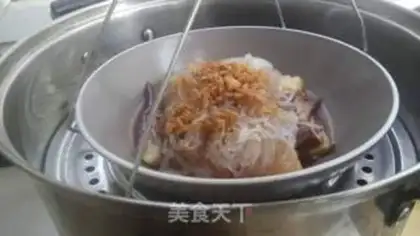 Make Garlic fan steamed eggplant step 17