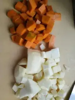 Make Pumpkin apple sugar step 1