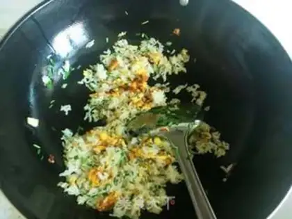Make Egg fried rice step 7