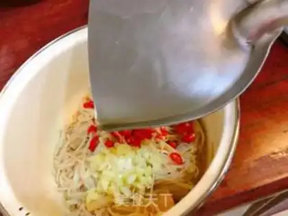 Make Frozen needle mushrooms step 8
