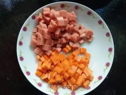 Make Ham sausage carrots for corn step 2