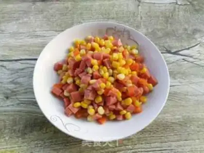 Make Ham sausage carrots for corn step 7
