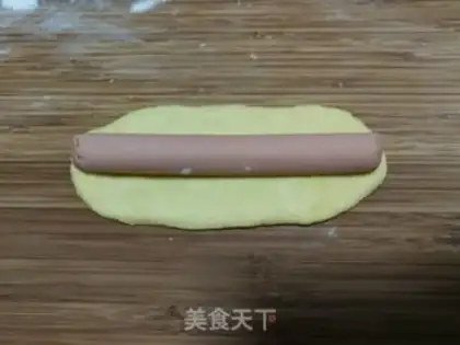 Make Pumpkin hot dog bread step 7