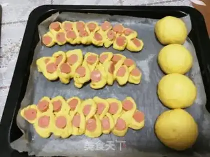 Make Pumpkin hot dog bread step 10
