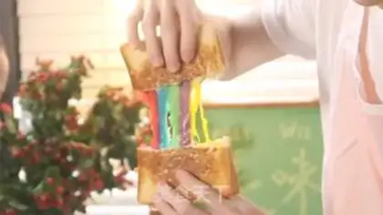 Make Rainbow toast step 7