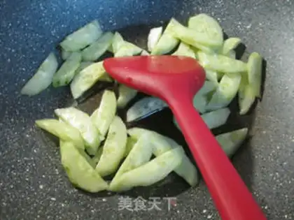 Make A duck egg and cucumber step 3