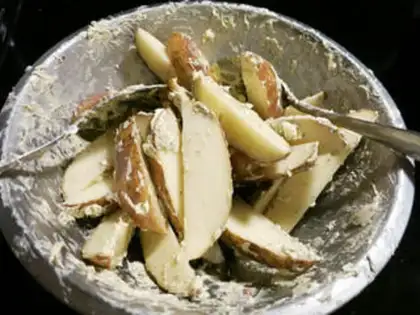 Make Air-cooked vanilla potatoes step 1