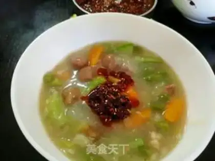 Make Sian meatball spicy soup step 24
