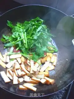 Make Tofu fried celery step 6