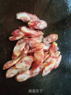 Make Cream pepper fried sausage step 1