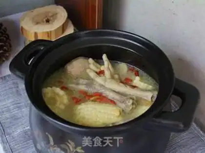 Make Soybeans, poach soup step 4