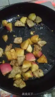 Make Apple fried meat step 5