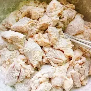 Make Bean petal chicken step 2