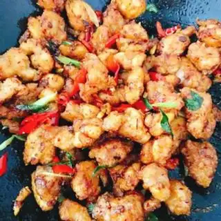 Make Bean petal chicken step 7