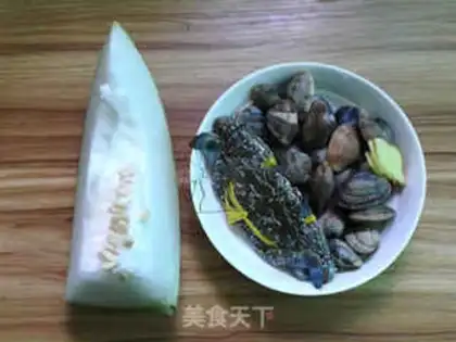 Make Pond melons, seafood soup step 0